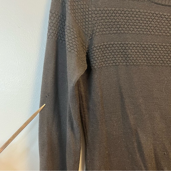 Samsoe Samsoe Sweater Charcoal Gray Aino O-Neck Classic Crew Neck Knit Sz L GUC - Picture 12 of 14